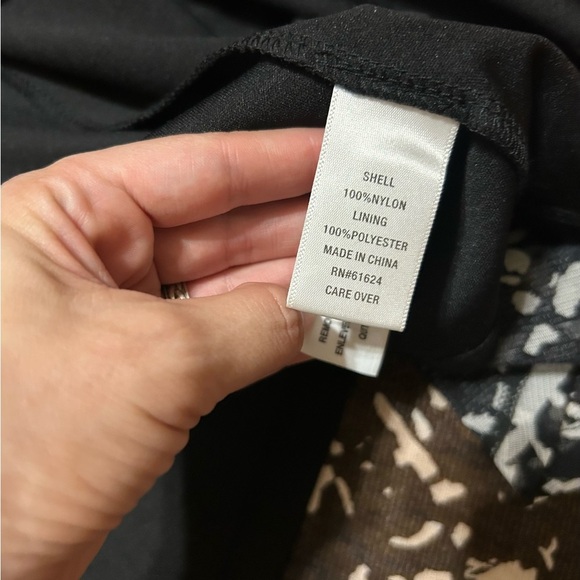 Laura Ashley Nylon Sleeveless Black & White High Low Midi Office Dress Size 2X - Picture 9 of 10